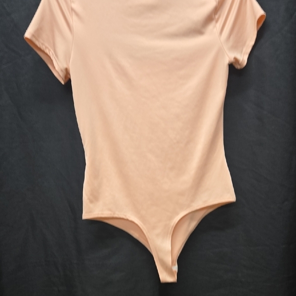 Vibrant Orange Short Sleeve Cut Out Bodysuit - Picture 12 of 15